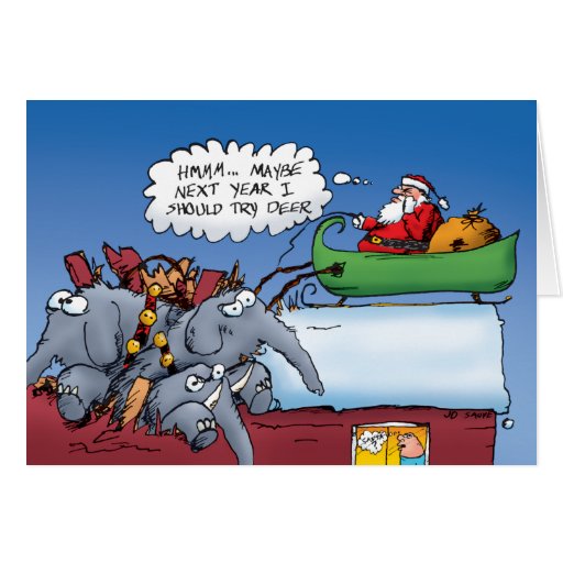 Los elefantes de Santa Tarjetas