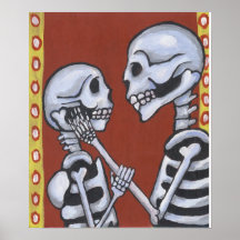 los esqueletos de dia de los muertos en amor impri posters