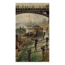 Los estibadores del carbón - Claude Monet Tarjeta De Visita