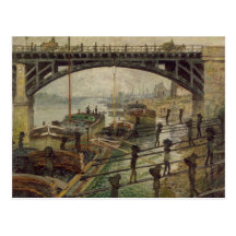 Los estibadores del carbón - Claude Monet Tarjeta Postal