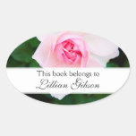 Los ex libris de los bookplates florales de encarg calcomanías de ovales