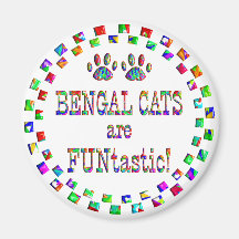 Los gatos de Bengala son Funtastic Iman Para Frigorífico