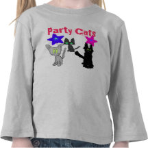 Los gatos del fiesta se divierten camiseta