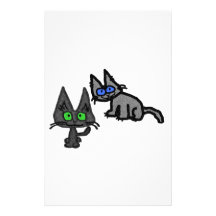 Los gatos lindos le están mirando papelería de diseño
