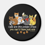 Los gatos son como las patatas fritas imán
