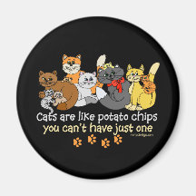 Los gatos son como las patatas fritas imán