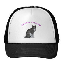 Los gatos son Pawsome Gorro De Camionero