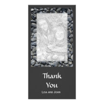 Los guijarros lisos le agradecen tarjetas fotográficas personalizadas