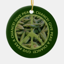 Los GUISANTES adornan, de doble cara Ornamentos De Navidad