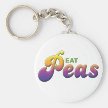 Los guisantes, comen llavero personalizado