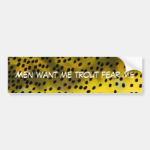 Los hombres me quieren que la trucha me teme - Cut Etiqueta De Parachoque
