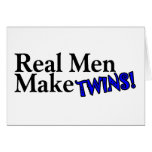 Los hombres reales hacen a gemelos (b) tarjetas