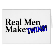 Los hombres reales hacen a gemelos (b) tarjetas