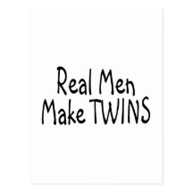 Los hombres reales hacen a gemelos postales