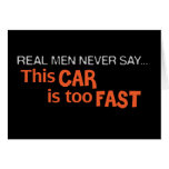 ¡Los hombres reales nunca dicen que este coche es  Tarjeton