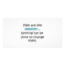 Los hombres son como el tiempo tarjeta fotográfica personalizada