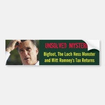 ¿Los impuestos de Mitt Romney? Etiqueta De Parachoque