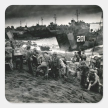 Los infantes de marina de WWII descargan fuentes e Etiquetas