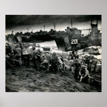 Los infantes de marina de WWII descargan fuentes e Posters