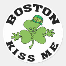 Los irlandeses de Boston me besan regalo Pegatinas