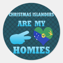 Los isleños del navidad son mi Homies Pegatinas Redondas