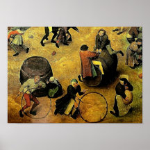 Los "juegos de los niños" de Pieter Bruegel (detal Posters