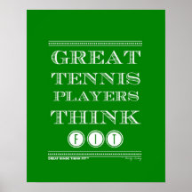 Los jugadores de tenis piensan el poster apto en v