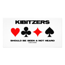 Los Kibitzers deben ser vistos y no ser oídos Plantilla Para Tarjeta De Foto