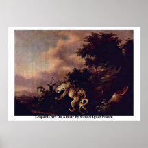 Los leopardos están en un verraco de Wenzel Ignaz  Posters