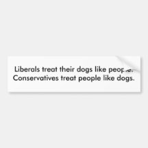Los liberales tratan sus perros como gente pegatina de parachoque