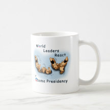 Los líderes mundiales reaccionan (Obama) Taza