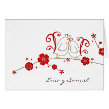 Los Lovebirds le agradecen las tarjetas/Tarjetas d