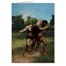 Los luchadores de Gustave Courbet 1862 Felicitación