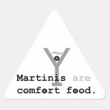 Los martinis son comida de la comodidad colcomanias de triangulo