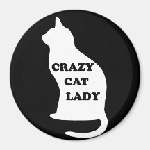 Los mascotas animales de la señora loca del gato a iman para frigorífico