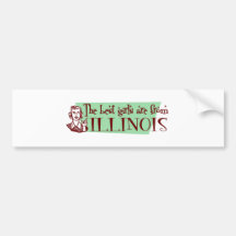 Los mejores chicas son de Illinois Etiqueta De Parachoque