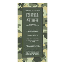Los militares camuflan la invitación del fiesta tarjeta fotográfica personalizada