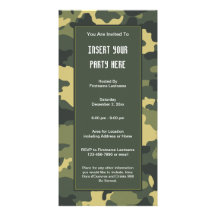 Los militares camuflan la invitación del fiesta tarjeta con foto personalizada