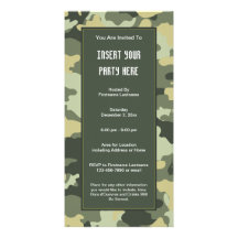 Los militares camuflan la invitación del fiesta tarjeta fotográfica personalizada