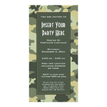 Los militares camuflan la invitación del fiesta tarjeta personal con foto