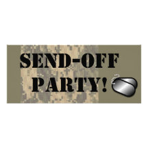 Los "militares envían del fiesta " anuncio personalizado
