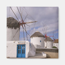Los molinoes de viento de Mykonos en las islas gri Iman De Nevera