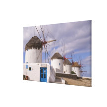 Los molinoes de viento de Mykonos en las islas gri Impresiones En Lona