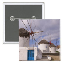 Los molinoes de viento de Mykonos en las islas gri Pins