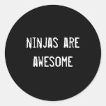 los ninjas son impresionantes pegatina redonda