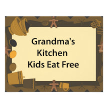 Los niños de la cocina de la abuela comen libremen invitaciones personales 