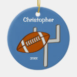 Los niños personalizaron el recuerdo del fútbol ornamento de navidad