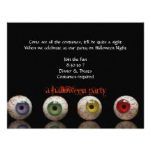 ¡Los ojos lo tienen! Invitación del fiesta de Hall
