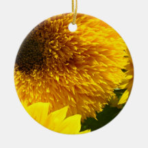 Los ornamentos colgantes del girasol le agradecen  adorno de navidad