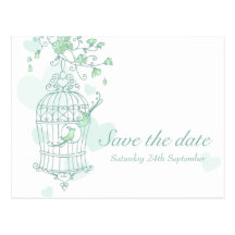 Los pájaros de la menta abren reserva del boda de  postales